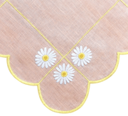 Hand Embroidered Blush Bloom Napkin 18" x 18" (Set of 4)