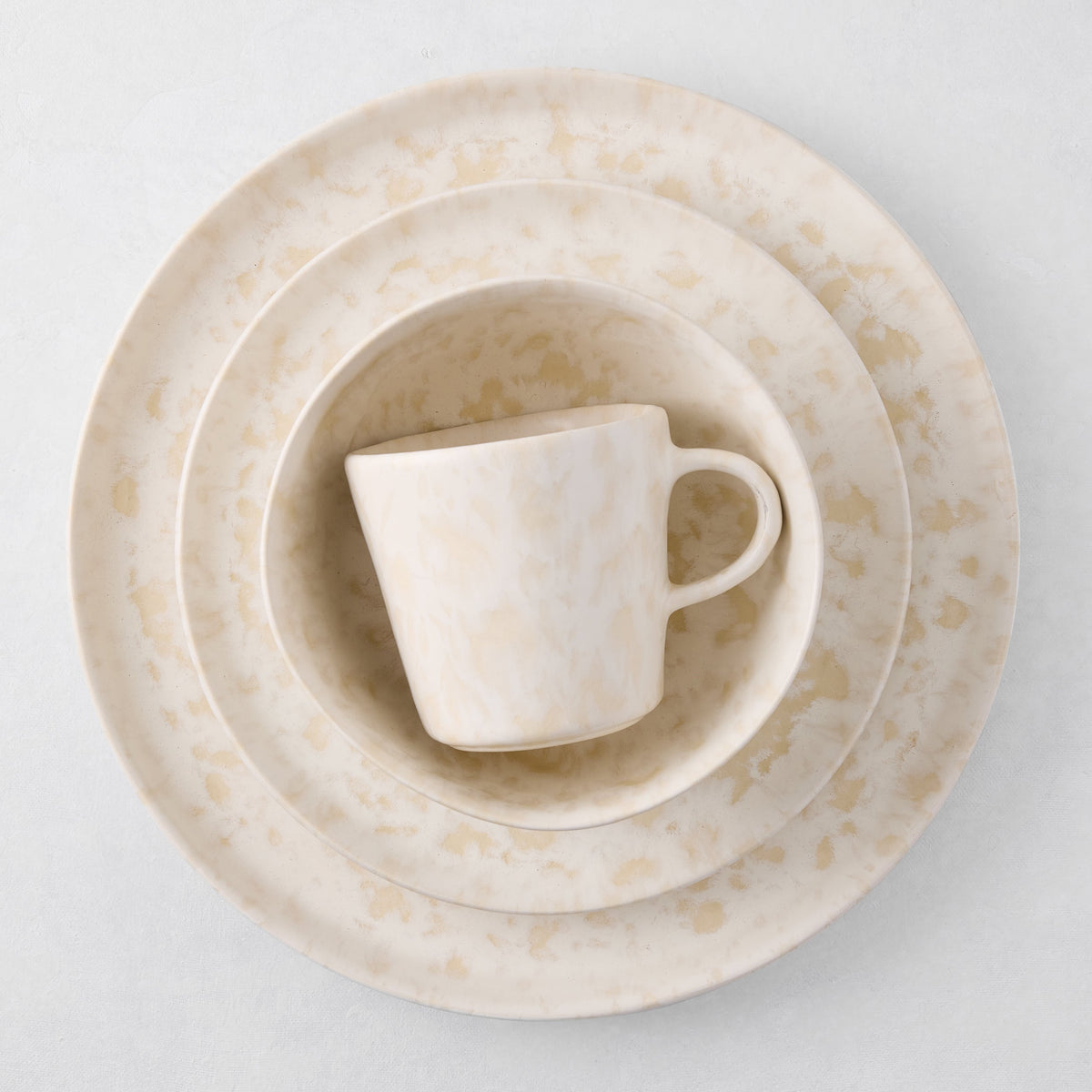 Natural Nuno Splatter Stoneware Salad Plate