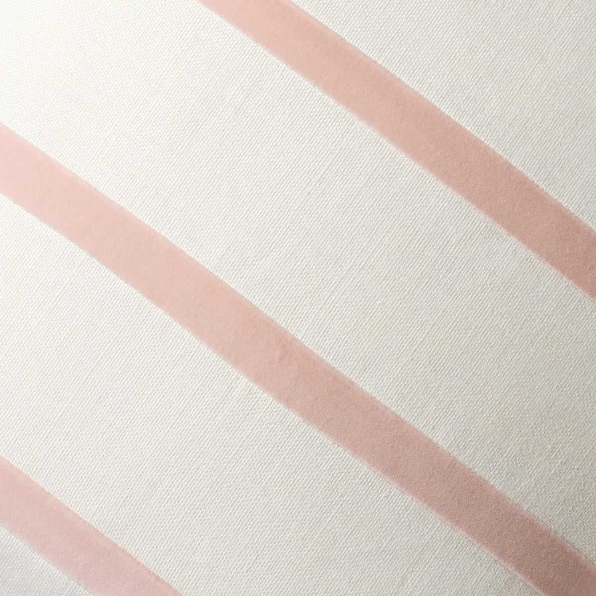 Nectar Pink and Ivory Thin Velvet Stripe Throw Pillow