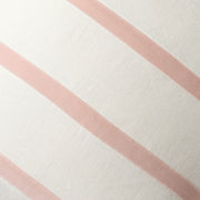 Nectar Pink and Ivory Thin Velvet Stripe Throw Pillow