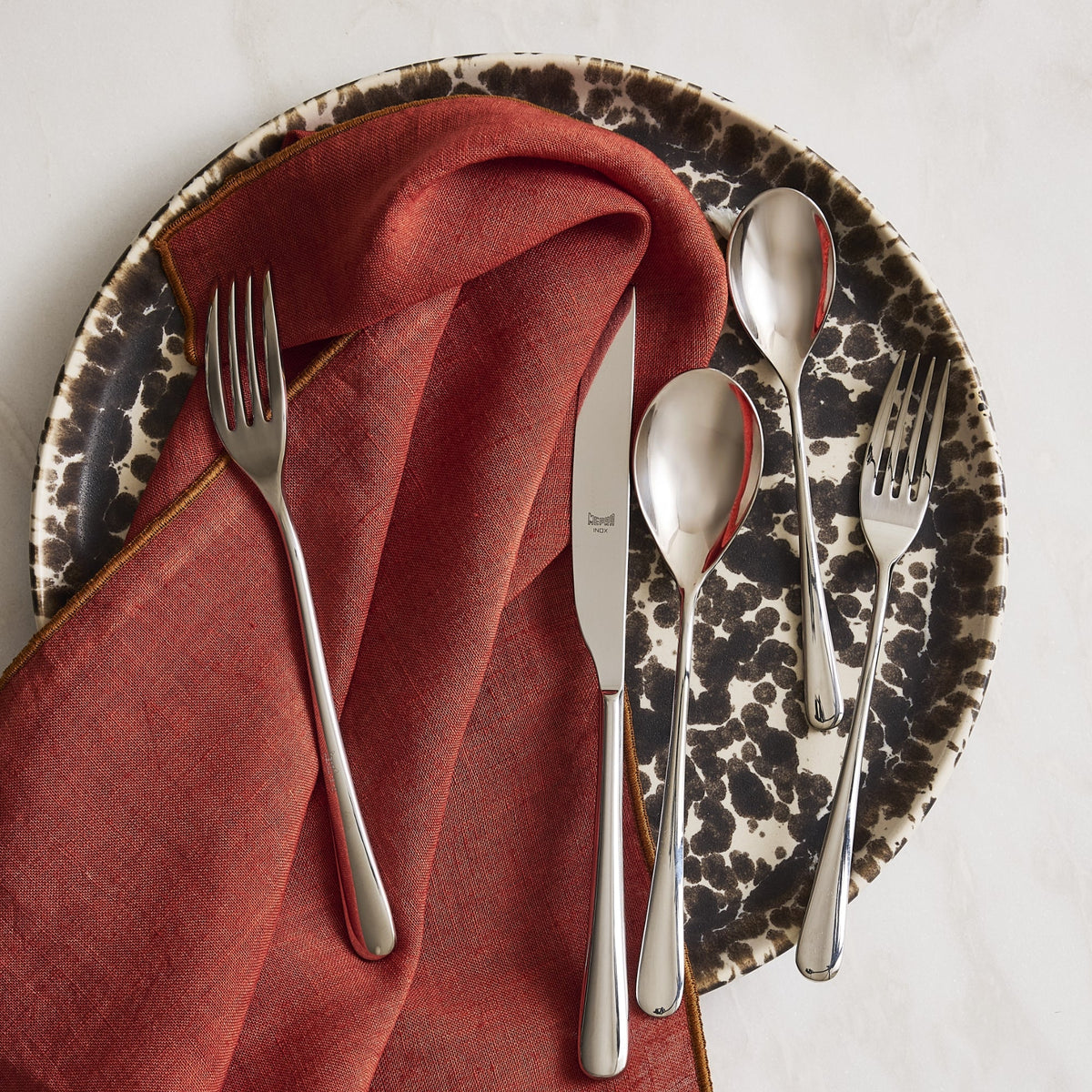 Neve Mirrored Stainless Steel 5-Piece Flatware Set