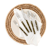 Olive Green Bistro 5-Piece Flatware Set