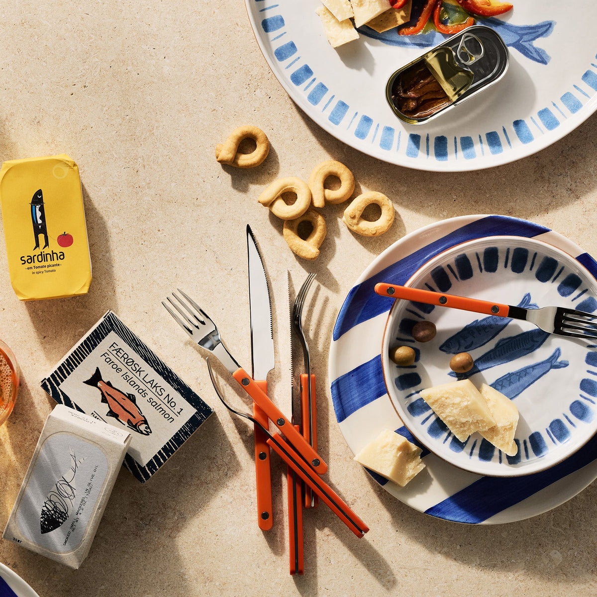 Orange Bistro 5-Piece Flatware Set