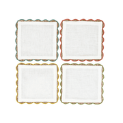 Hand Crochet Cocktail Napkins 6" x 6" (Set of 4)
