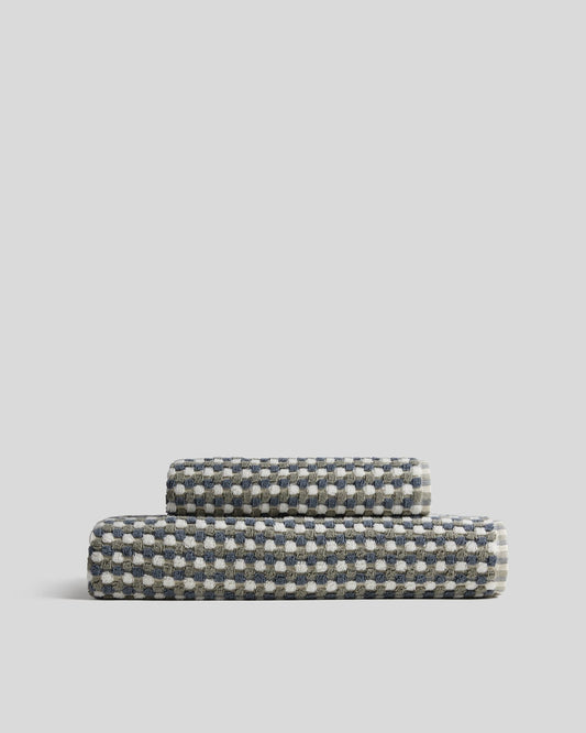 Organic Cotton Mosaic Towels (Moss and Dusk)