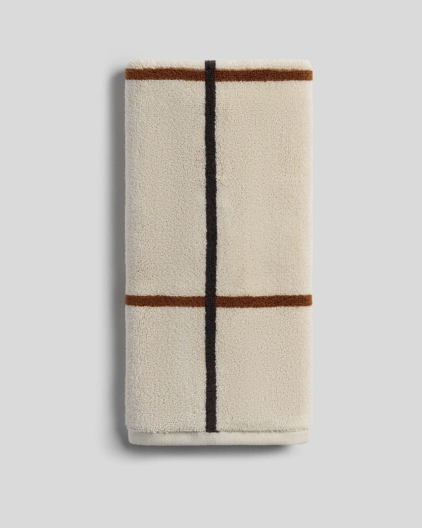 Organic Plush Towels (Bone Windowpane)