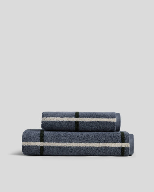 Organic Plush Towels (Dusk Windowpane)