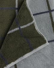 Organic Plush Tub Mat (Thyme Windowpane)
