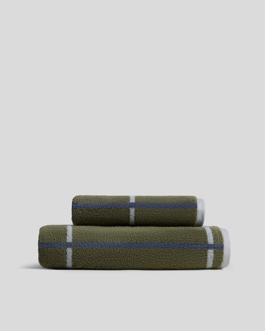 Organic Plush Towels (Thyme Windowpane)
