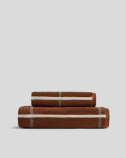 Organic Plush Towels (Tobacco Windowpane)