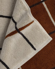 Organic Plush Tub Mat (Bone Windowpane)