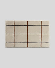 Organic Plush Tub Mat (Bone Windowpane)