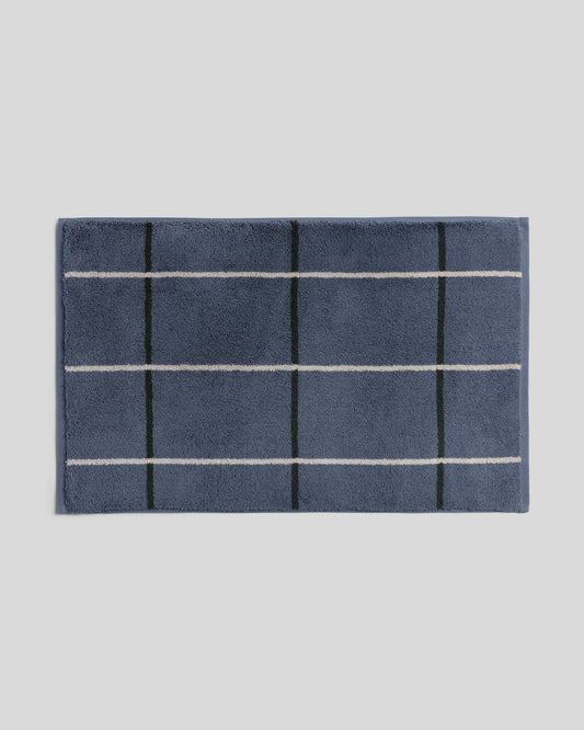 Organic Plush Tub Mat (Dusk Windowpane)