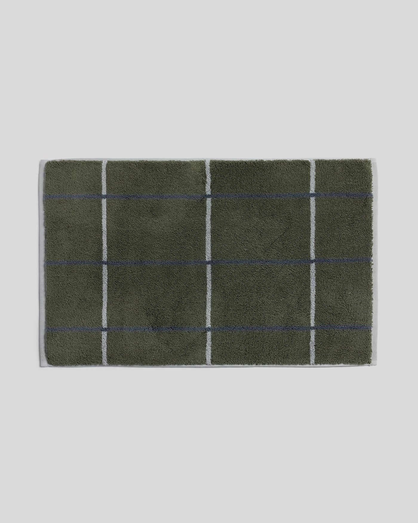 Organic Plush Tub Mat (Thyme Windowpane)