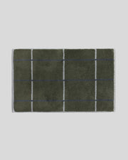 Organic Plush Tub Mat (Thyme Windowpane)