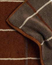 Organic Plush Tub Mat (Tobacco Windowpane)