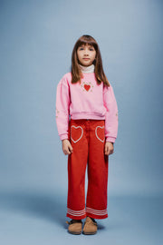 Maya Pants in Denim Zigzag