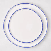 Pacific Blue-Rimmed Stoneware Dinner Plate