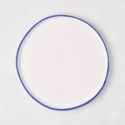 Pacific Blue-Rimmed Stoneware Salad Plate