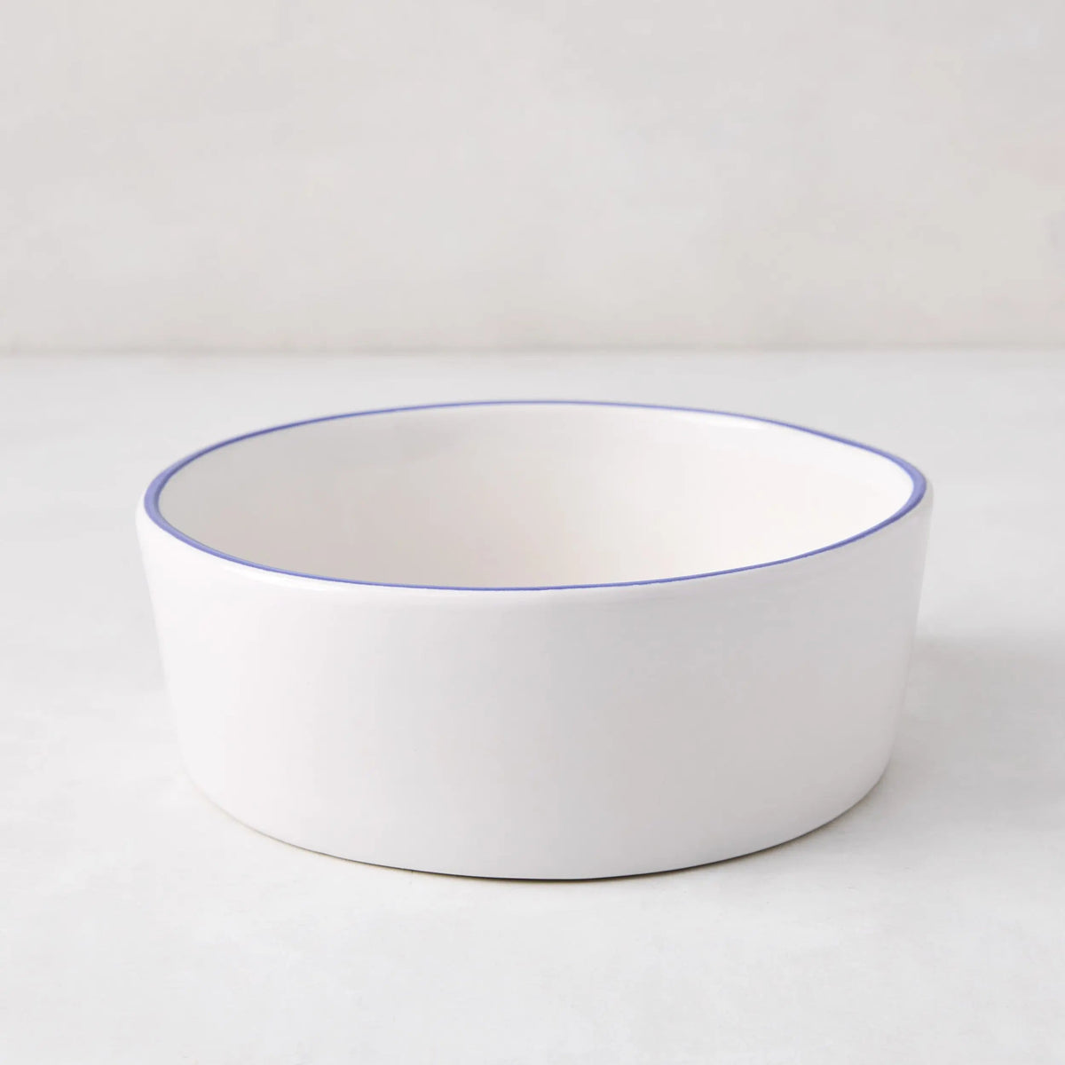 Pacific Blue-Rimmed Stoneware Soup Bowl