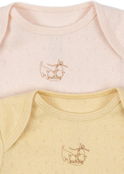 Pearl 2 Pack SS Bodysuit in Cream and Creole Pink