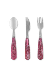 Glitter Cutlery Set in Sparkling Sangria