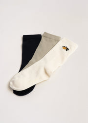 3 Pack Jacquard Socks