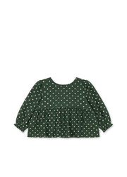 Elin Bow Blouse in Dot Marseille