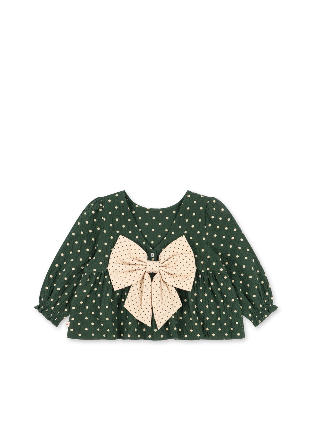 Elin Bow Blouse in Dot Marseille