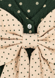 Elin Bow Blouse in Dot Marseille