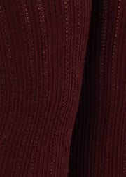 Pointelle Tights in Bordeaux & Off-White, 2-Pack