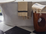 Hammam Black Striped Towels