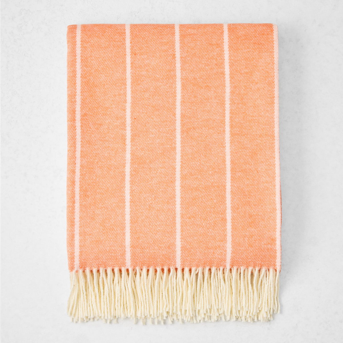 Papaya Orange Fiji Stripe Throw Blanket