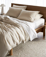 Percale Duvet Cover (Bone)
