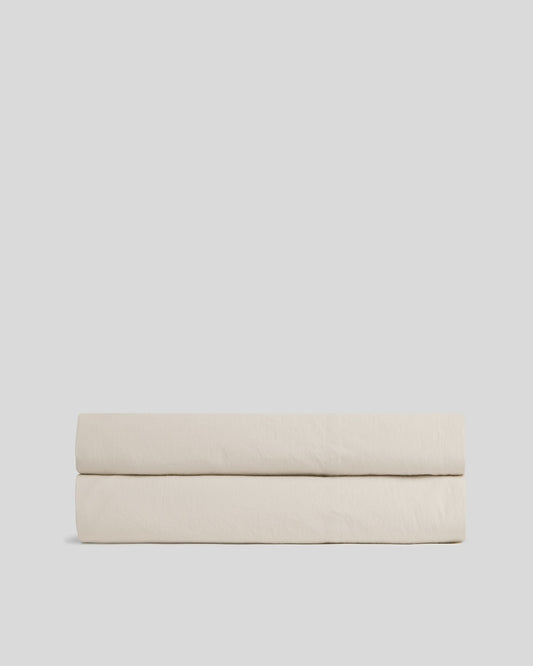 Percale Fitted Sheet (Bone)