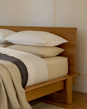 Percale Fitted Sheet (Bone)