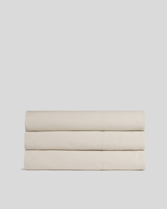 Percale Top Sheet (Bone)