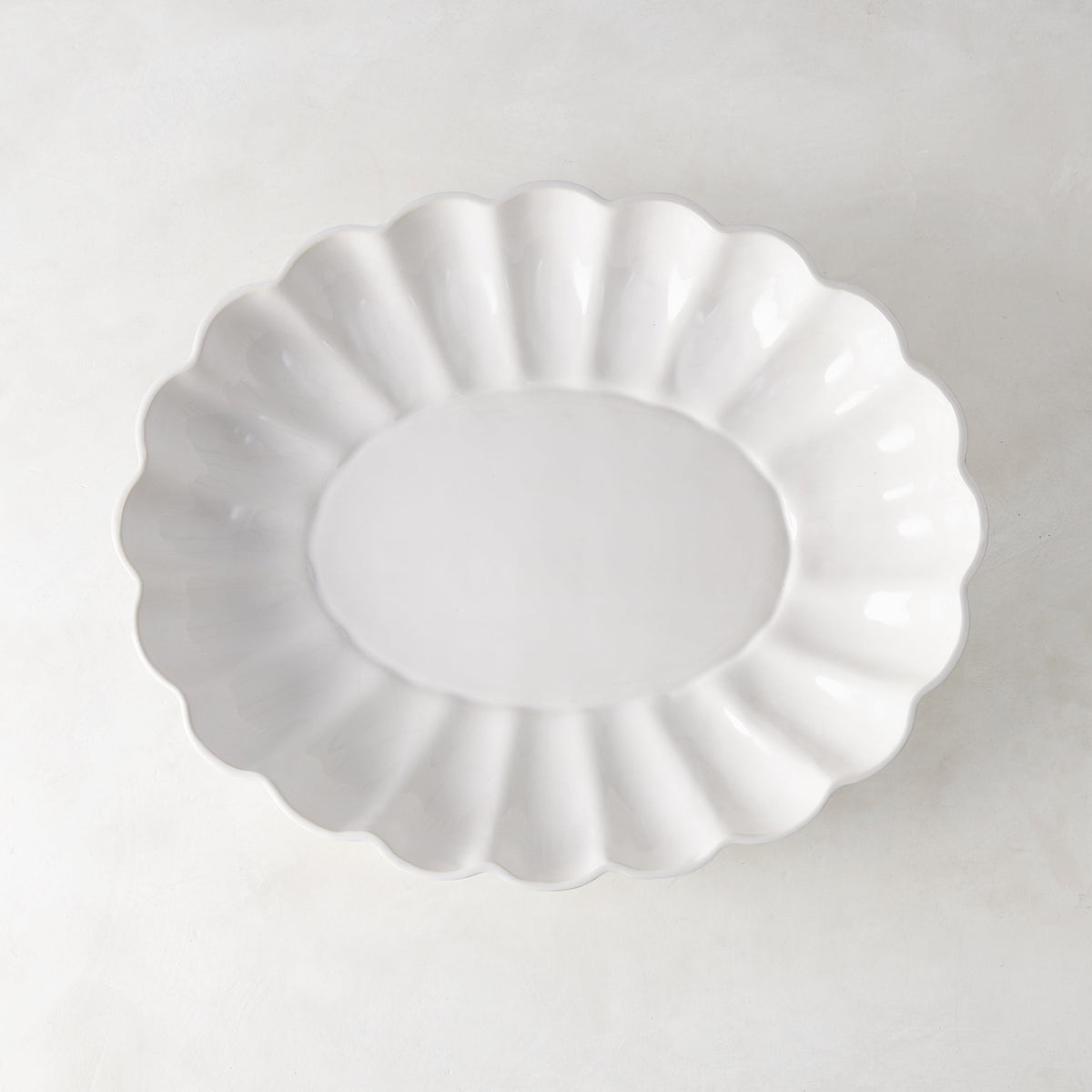 Petal Large Oval Ceramic Serving Bowl