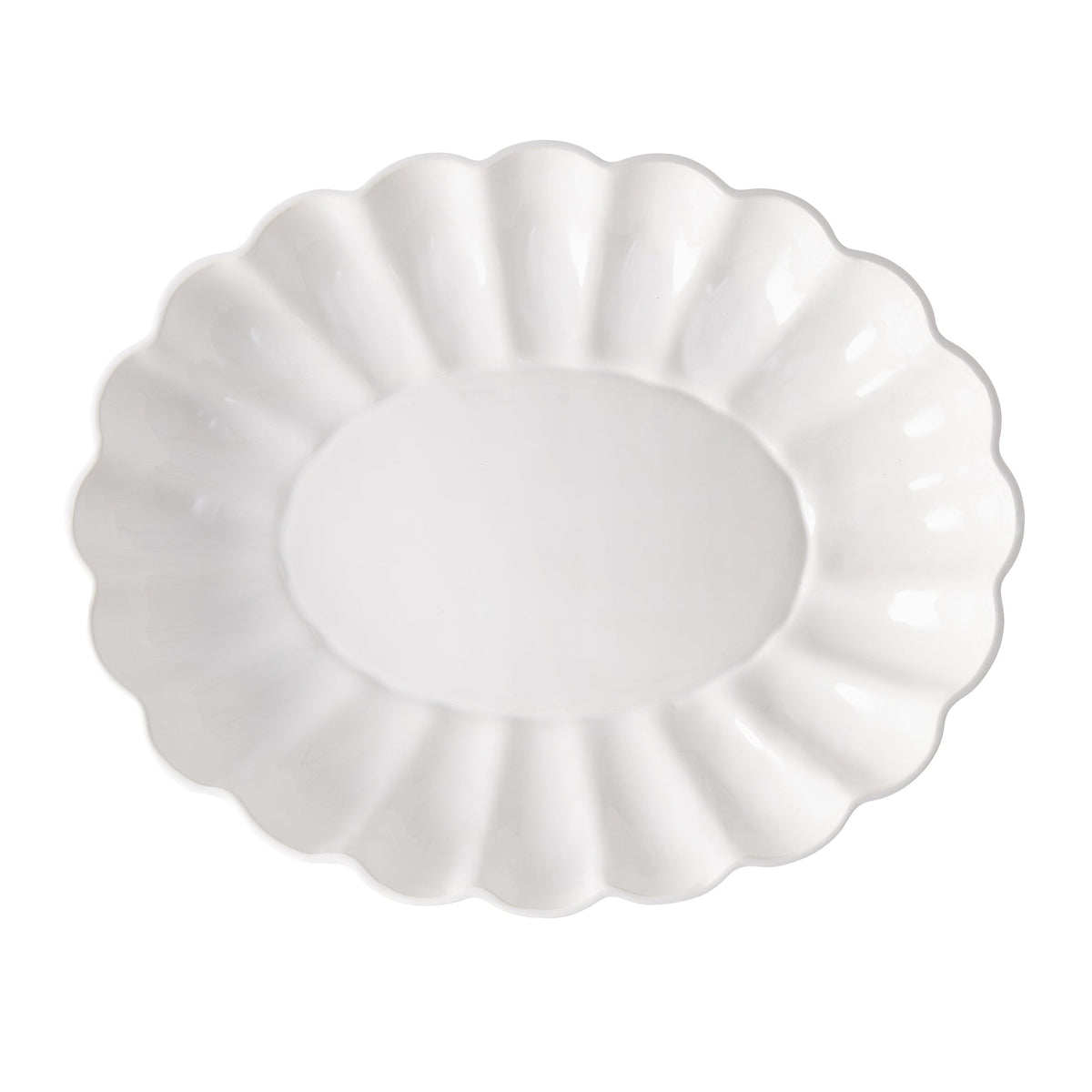 Petal Large Oval Ceramic Serving Bowl