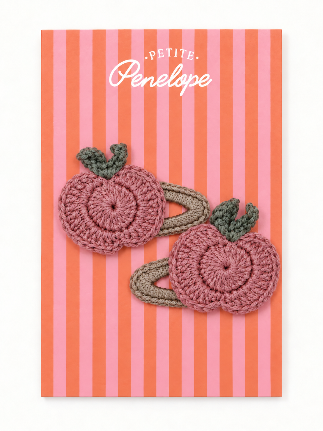 Petite Apple – Rose Apple Crochet  Hair Clip Set
