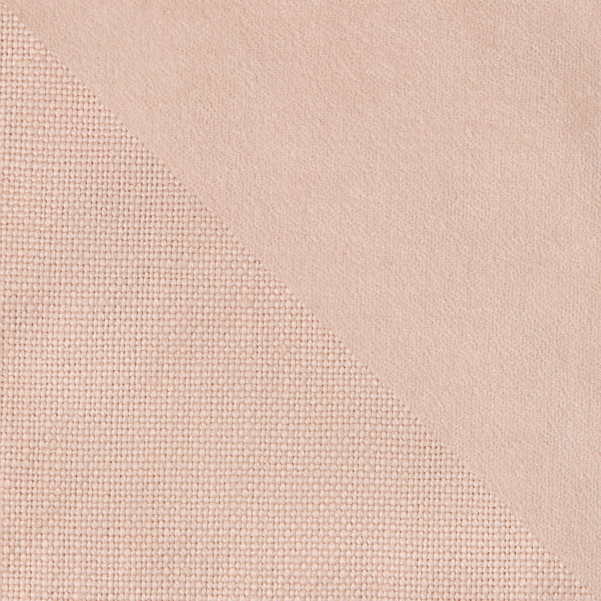 Pink Linen and Velvet Reversible Lumbar Throw Pillow