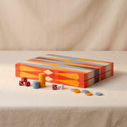 Lacquered Backgammon Set, Red