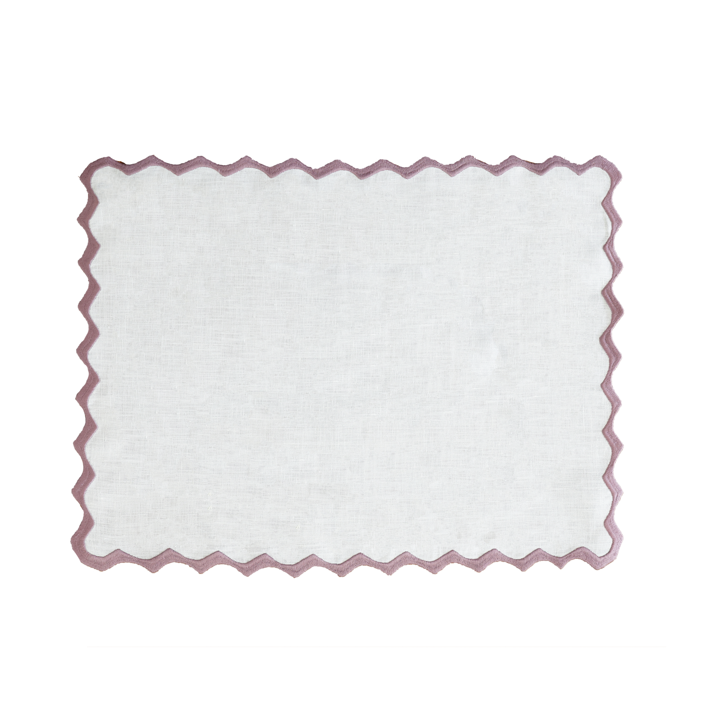 Embroidered Ripple Stitch Placemats 14" '18" (Set of 4)