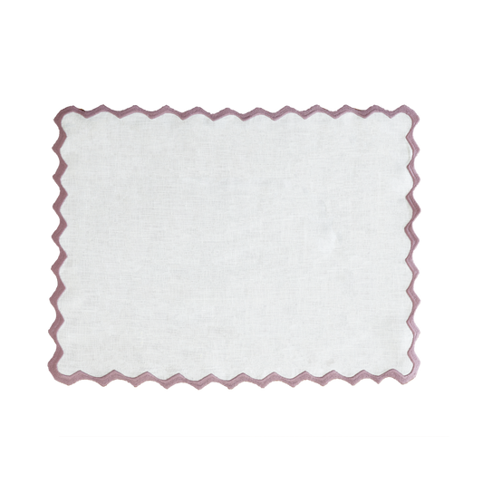 Embroidered Ripple Stitch Placemats 14" '18" (Set of 4)