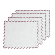 Embroidered Ripple Stitch Placemats 14" '18" (Set of 4)