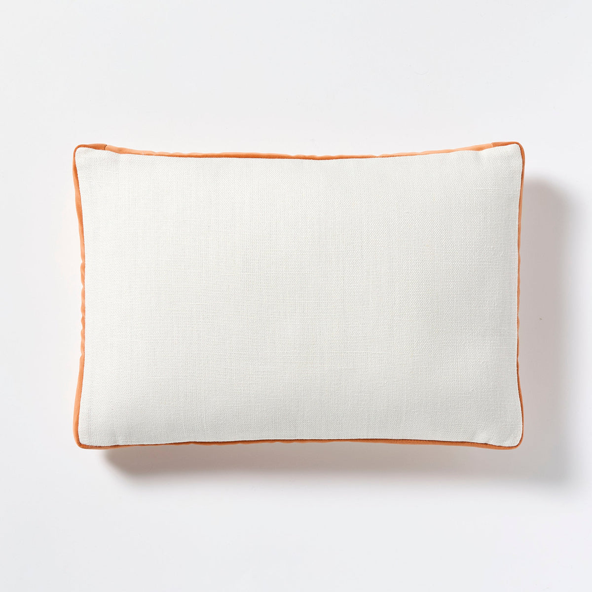 Pumpkin Orange Velvet Gusseted Lumbar Throw Pillow