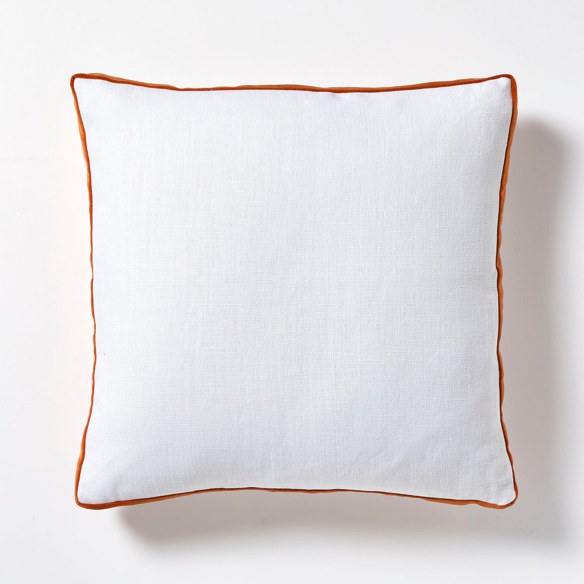 Pumpkin Orange Velvet Gusseted Square Throw Pillow