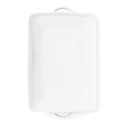 Rustico White Ceramic Handled Serving Platter
