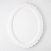 Scalloped Ceramic Oval Serving Platter