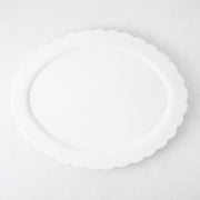 Scalloped Ceramic Oval Serving Platter